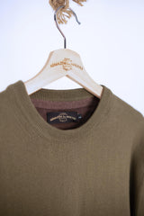 Cotton Classic Sweater – Olive Green