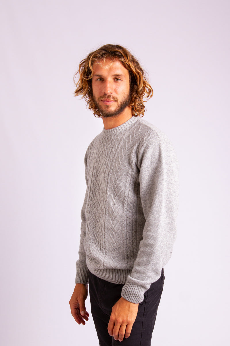 Fisherman Sweater – Light Grey