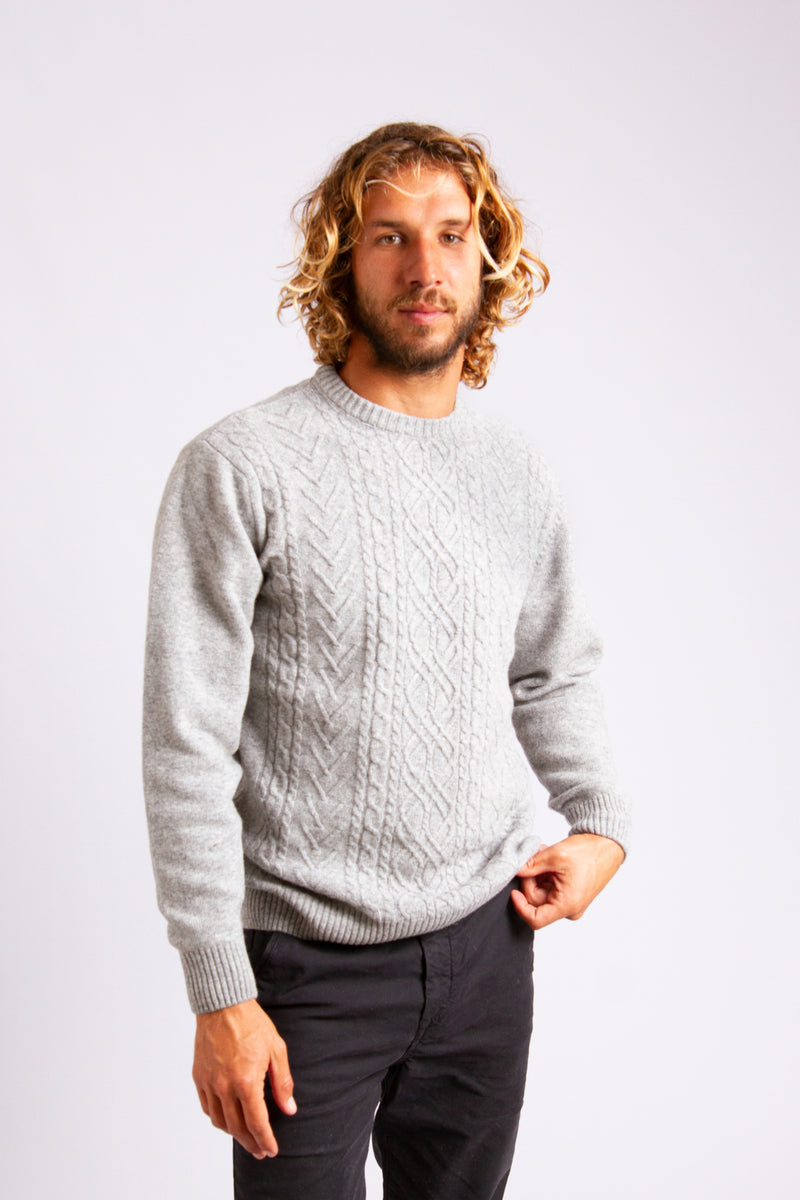 Fisherman Sweater – Light Grey