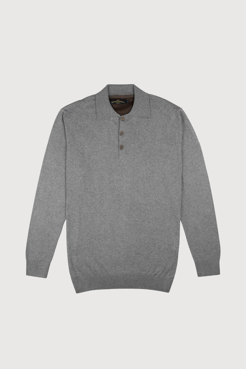 Knitted Polo Grey