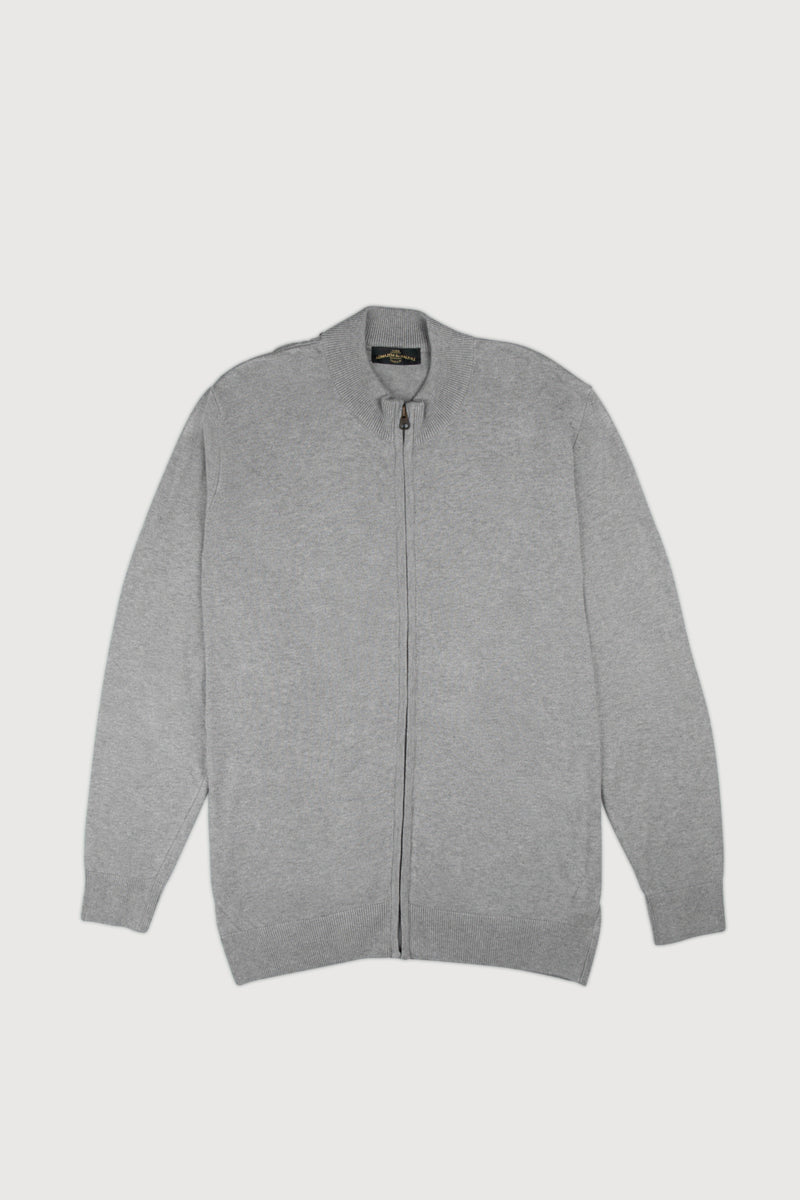 Full Zip Cardigan Sweater Grey