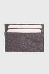 Coconut Leather Card Holder - Dark Grey