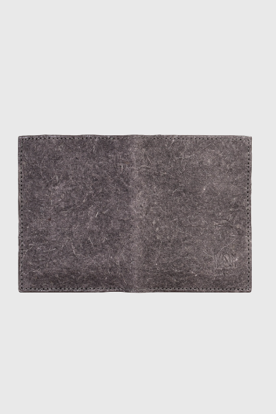 Coconut Leather BiFold Card Holder - Dark Grey