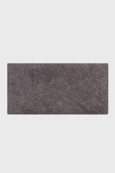 Coconut Leather Slim Wallet - Dark Grey