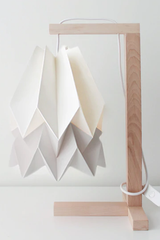 Orikomi Table Lamp Polar White with Light Grey Stripe