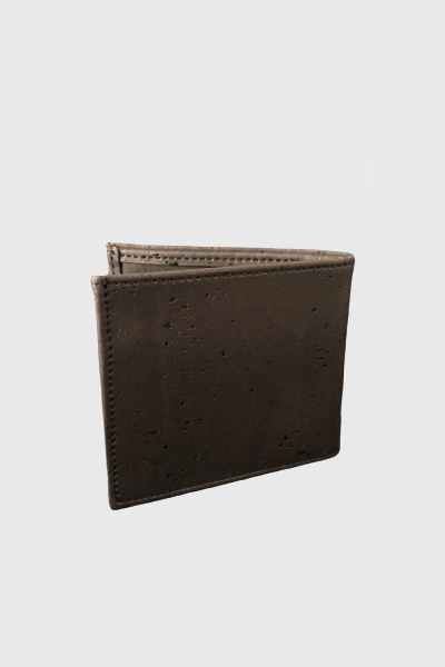 Cork Leather Men Wallet - Black