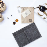Coconut Leather BiFold Card Holder - Dark Indigo